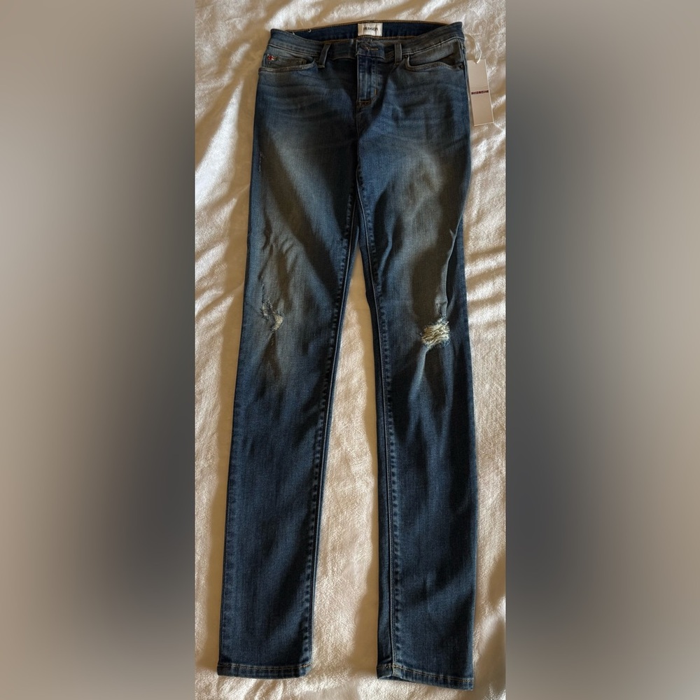 NWT Hudson Jeans Women’s Size 27 Nico Midrise Ankle Super Skinny Destroyed